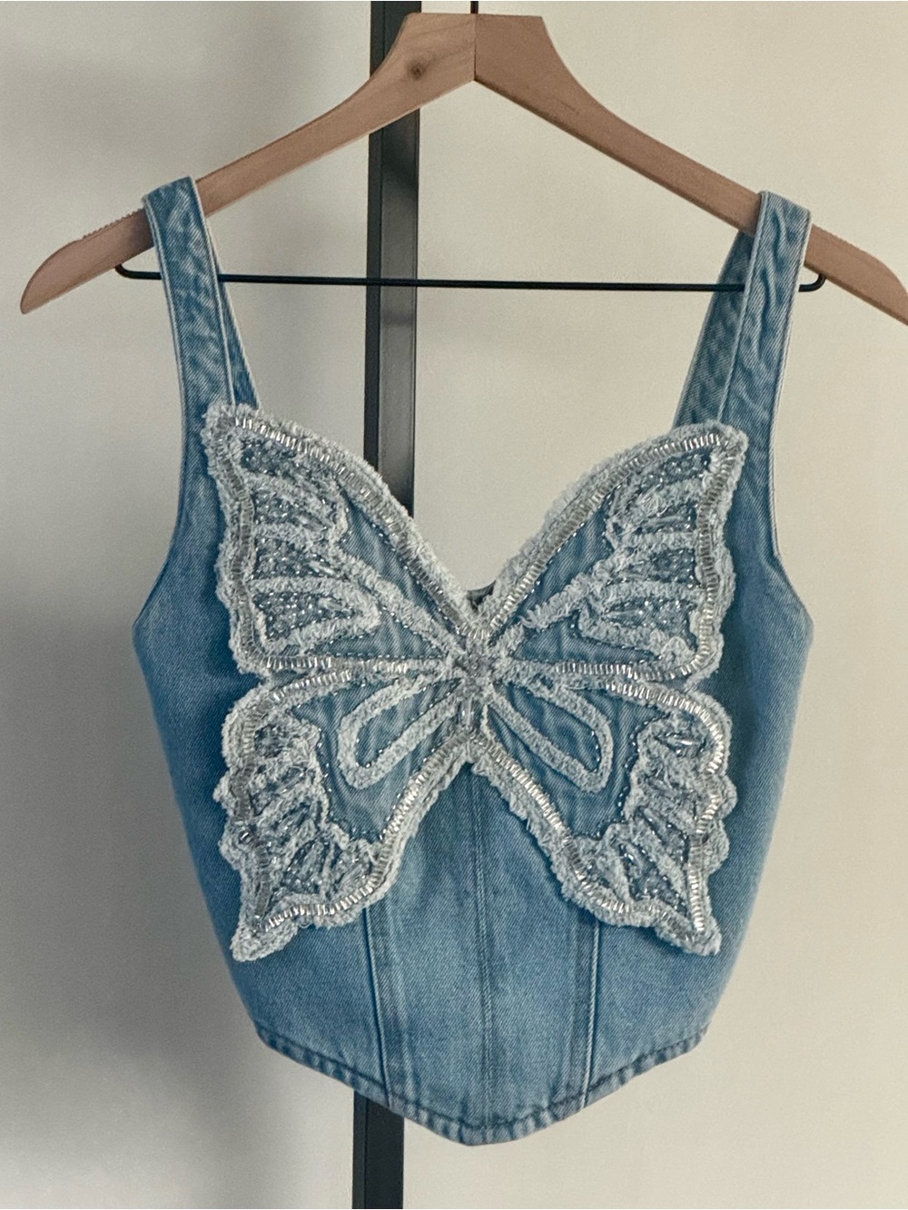 NWT PatBO Camila Coelho Butterfly Corset Bustier